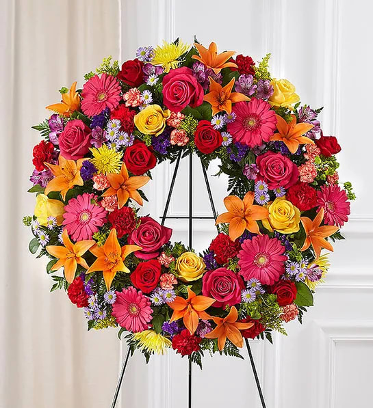 Serene Blessings™ Standing Wreath- Bright