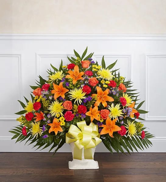 Heartfelt Tribute™ Floor Basket- Bright