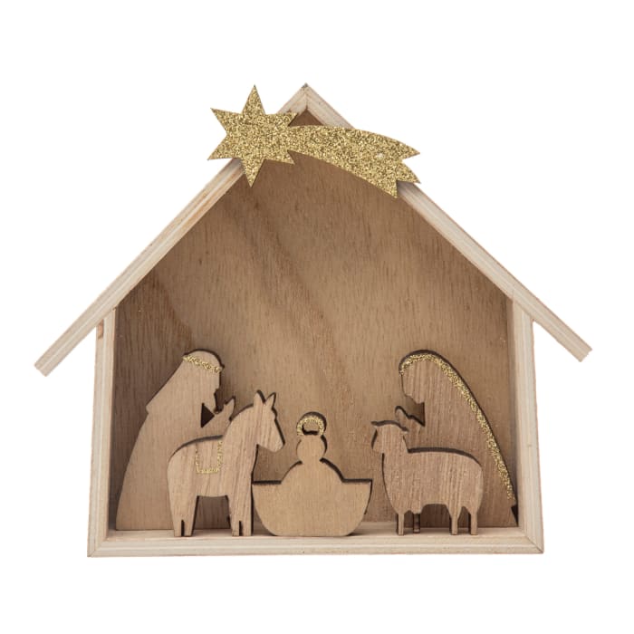 Wood Nativity, Set of 6