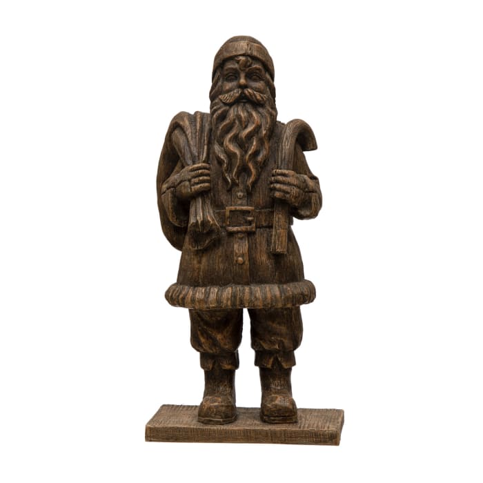 Resin santa, wood finish