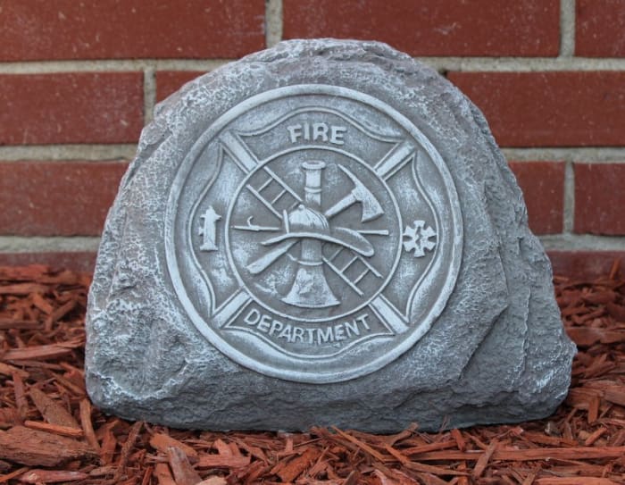 Firefighter Garden Stone