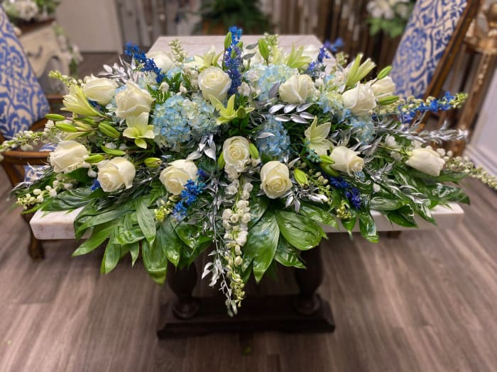 Blue and Silver Casket