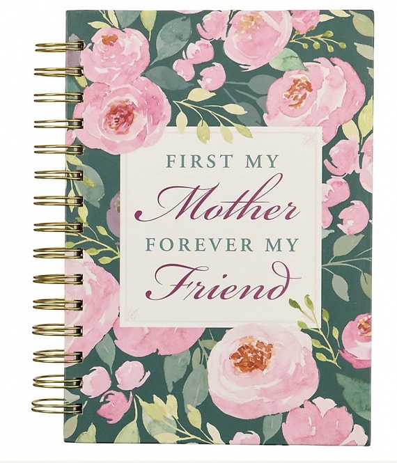 Christian Art - First My Mother Pink Peony Wirebound Journal