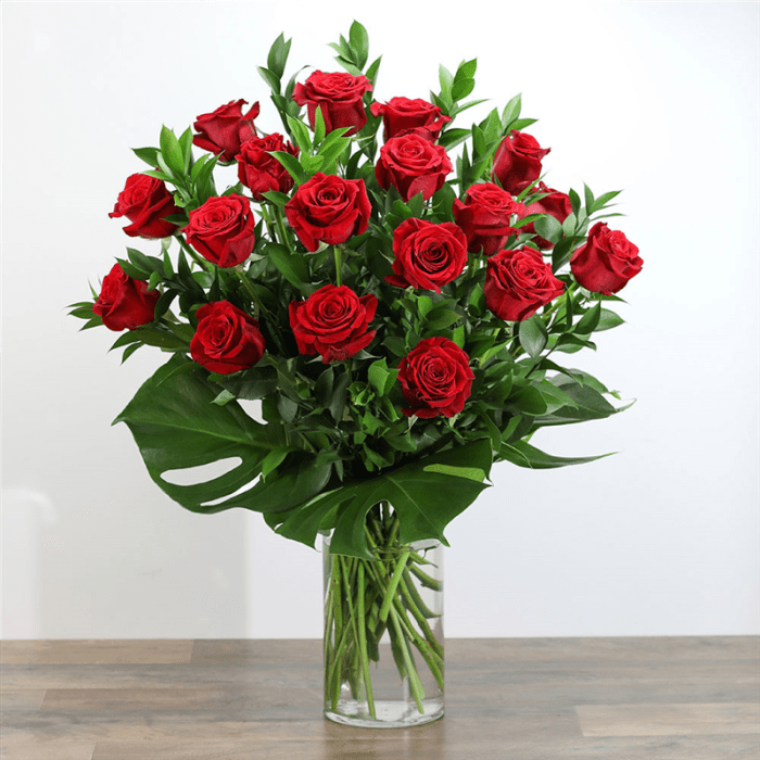 Red Roses with Modern Foliage (18)