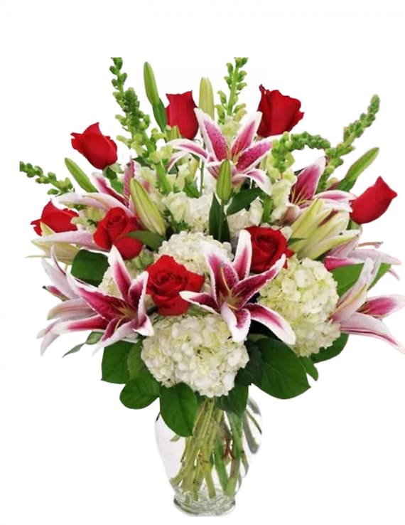 Roses, Lilies, Hydrangeas