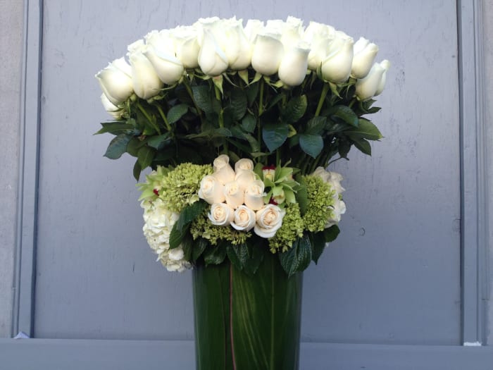 grand white rose topiary pavey