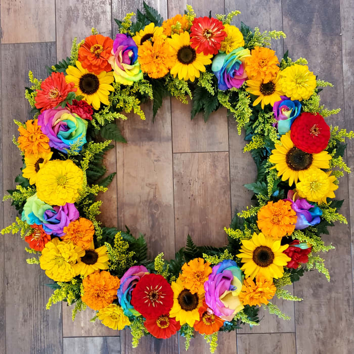 Harvest Rainbow Wreath