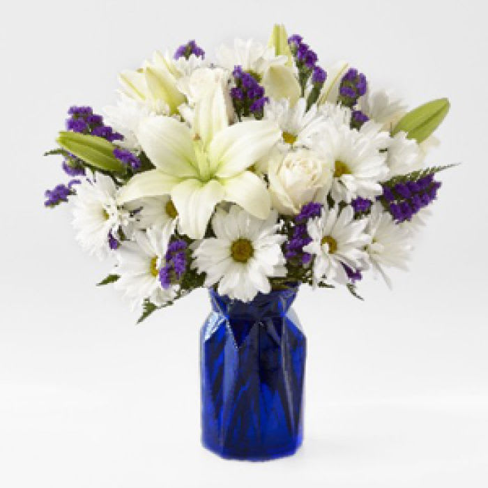 TELEFLORA: Beyond Blue Bouquet -Blue Vase