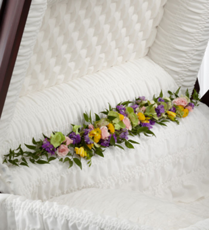 Casket Cover: Trail of Flowers  Casket Adornment