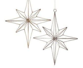 10" Wire Star of Bethlehem Ornament Assorted