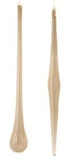 11-12" Glass Champagne Glitter Drop Ornament Assorted