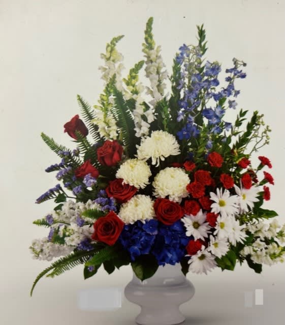 Red, White and Blue Pedestal