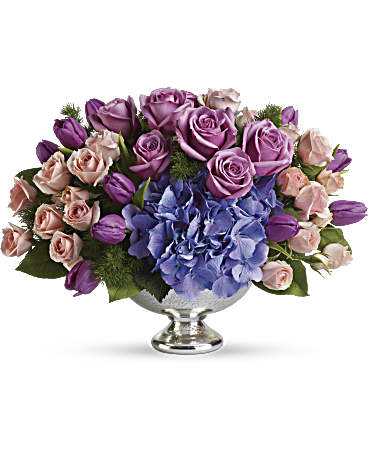 Teleflora's Purple Elegance Centerpiece