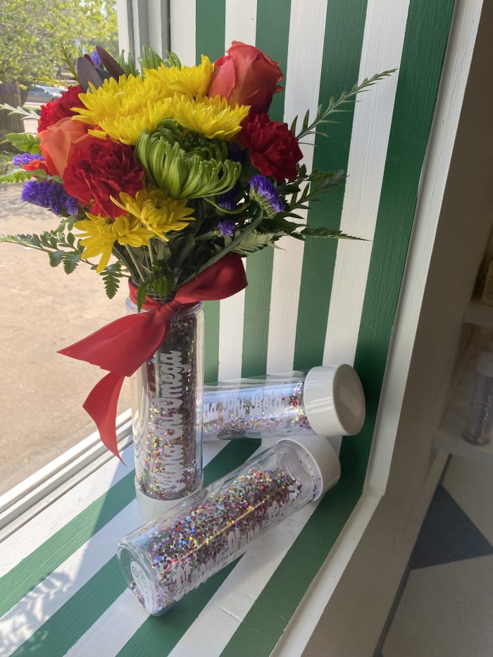 Sorority Bottle With Blooms 