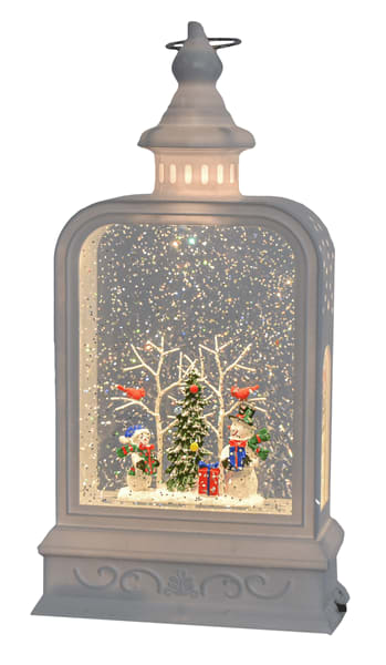 LED Light Up Shimmer Snowman Lantern