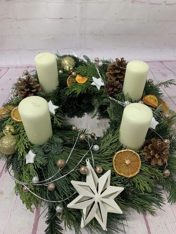 Handmade Cream Advent Wreath