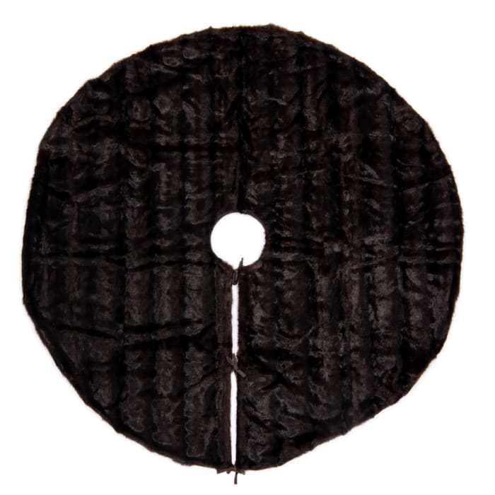 60" Cocoa Mink Faux Fur Tree Skirt