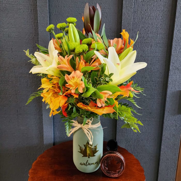 Green Autumn Lantern Bouquet