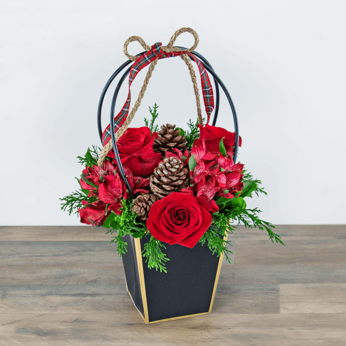 Piney Rose Holiday Tote