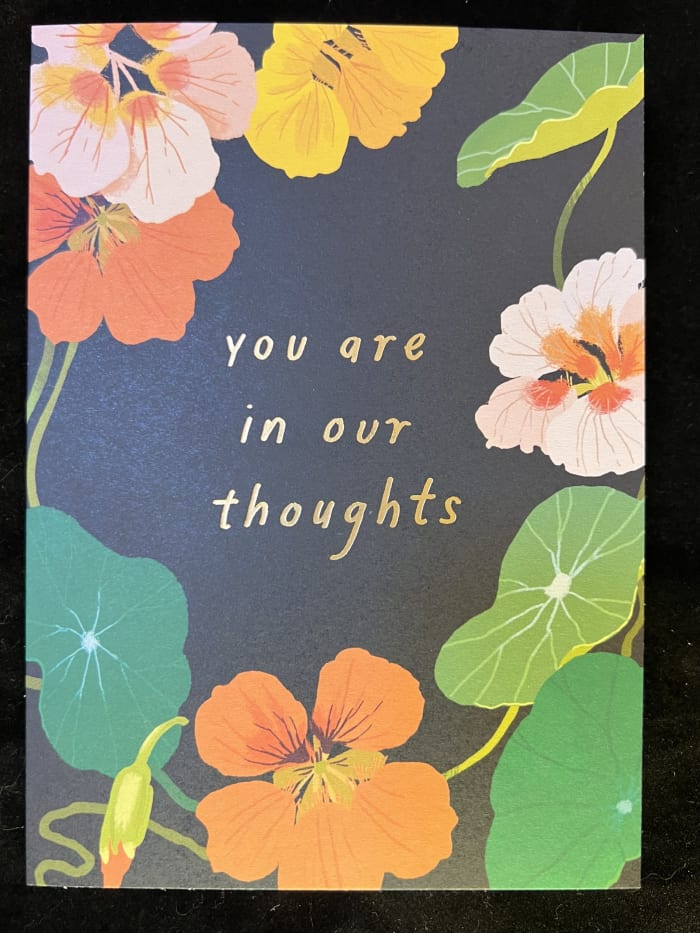 You are in our thoughts card