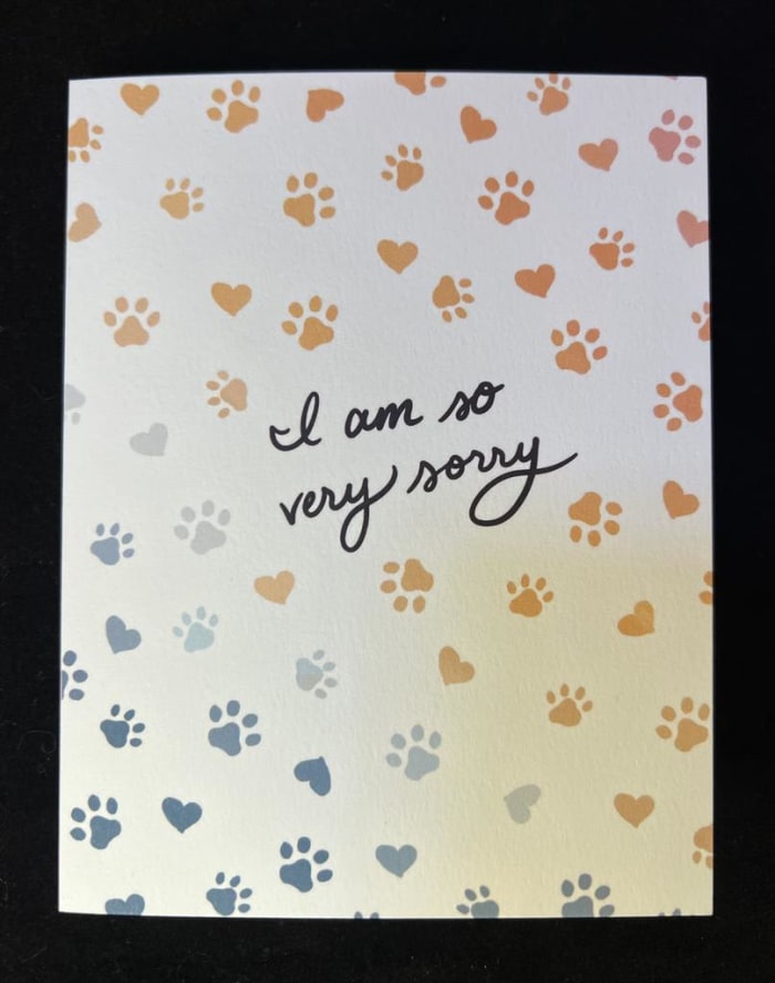 (Pet sympathy card ) I am so very sorry Card