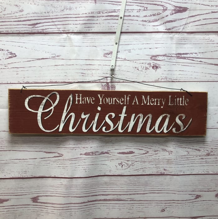 Horizontal Wooden Christmas Signs