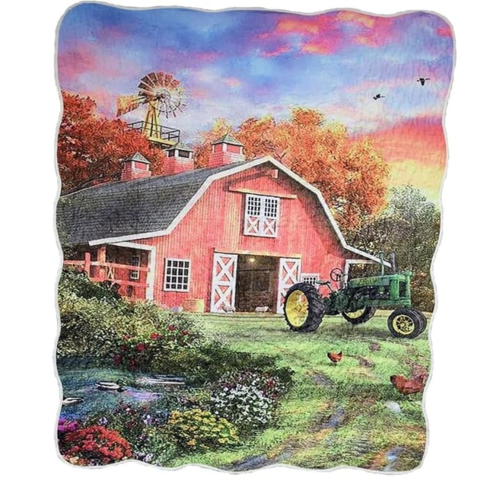 Barn Quilted Sympathy Throw