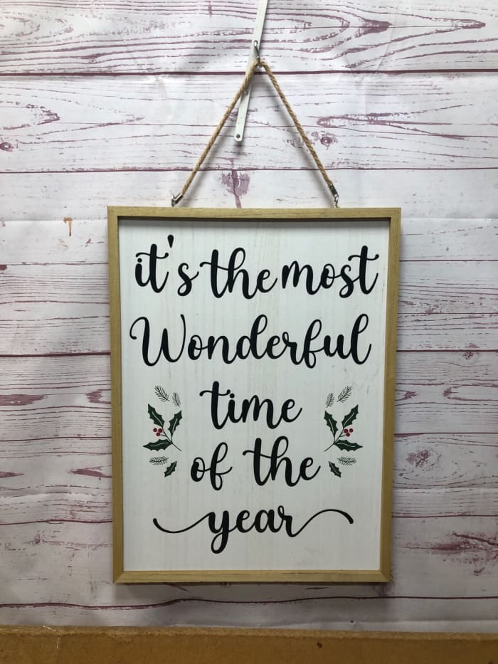 Double-Sided Christmas Wall Sign