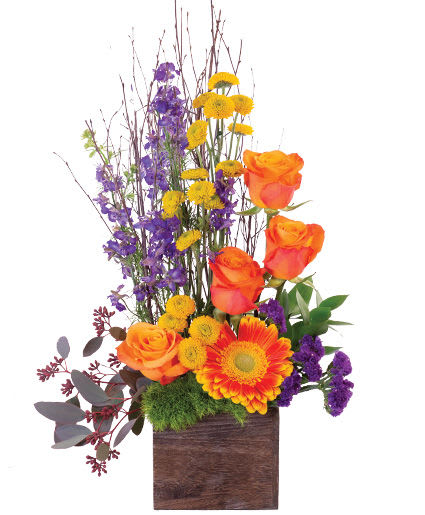 Rustic Blossoms Wooden Box
