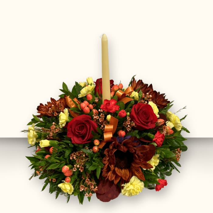 Sunset Sunflower Harvest Centerpiece