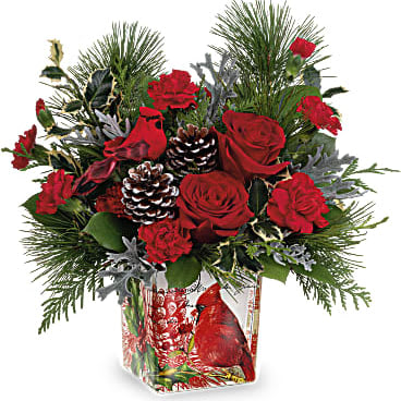 Teleflora's Cardinal Cheer Bouquet