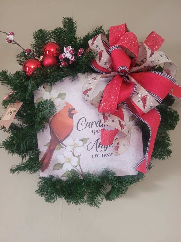 Christmas Cardinal Wreath