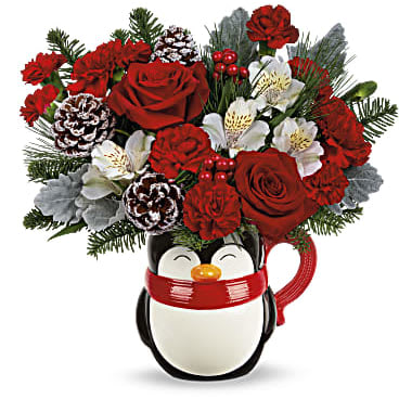 Teleflora's Send A Hug Snowy Smiles Bouquet