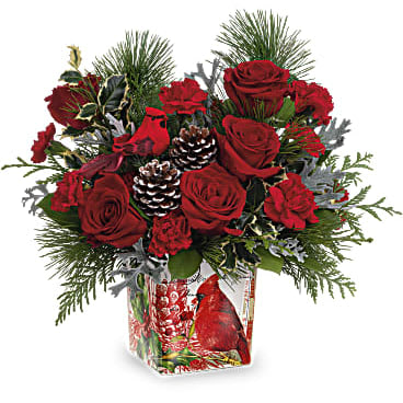 Teleflora's Cardinal Cheer Bouquet