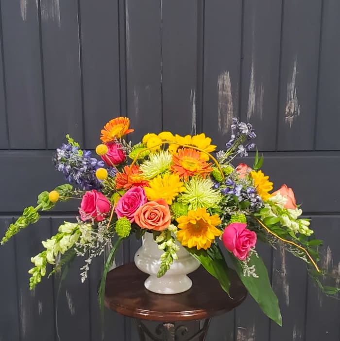 Seasons of Change Arched Sympathy Arrangement