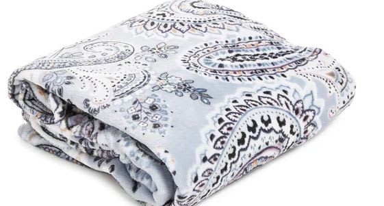 Plush Throw Blanket - Soft Sky Paisley