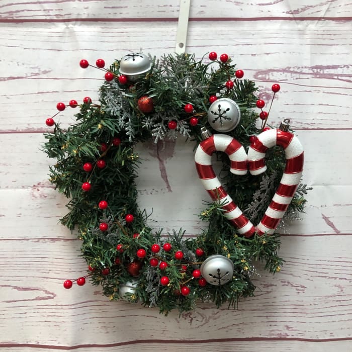 Peppermint Passion Silk (Artificial) Wreath