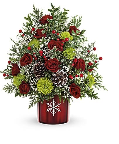 Teleflora's Festive Snowflake Tree