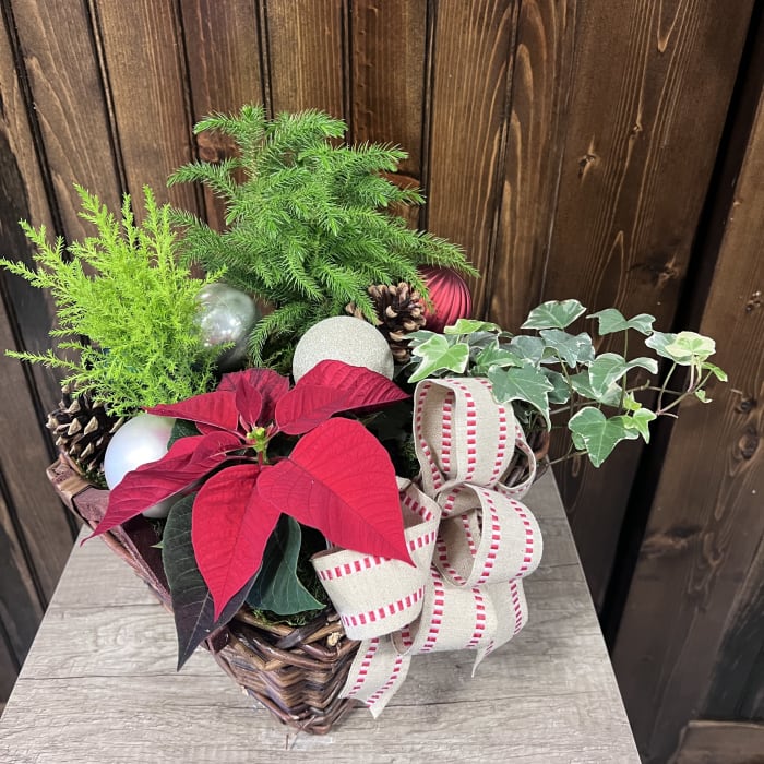 Happy Holidays Planter Basket