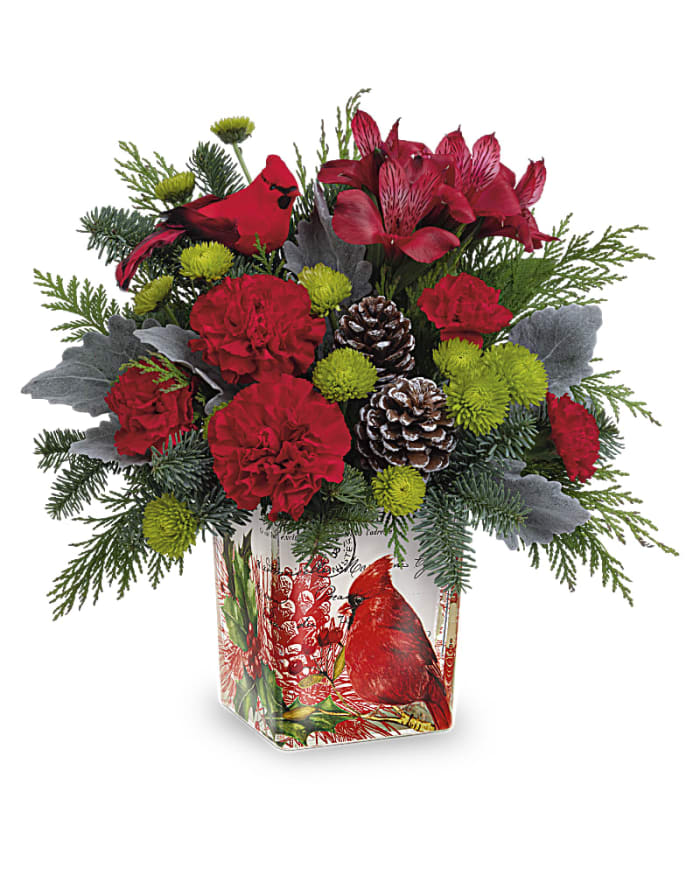 Teleflora's Ode To The Cardinal Bouquet