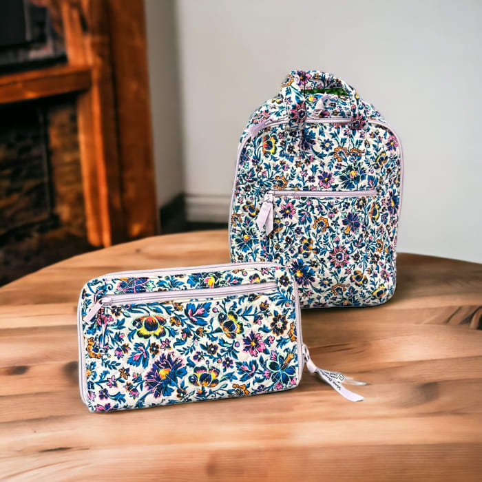 Vera Bradley Cloud Vine Chic Travel Duo