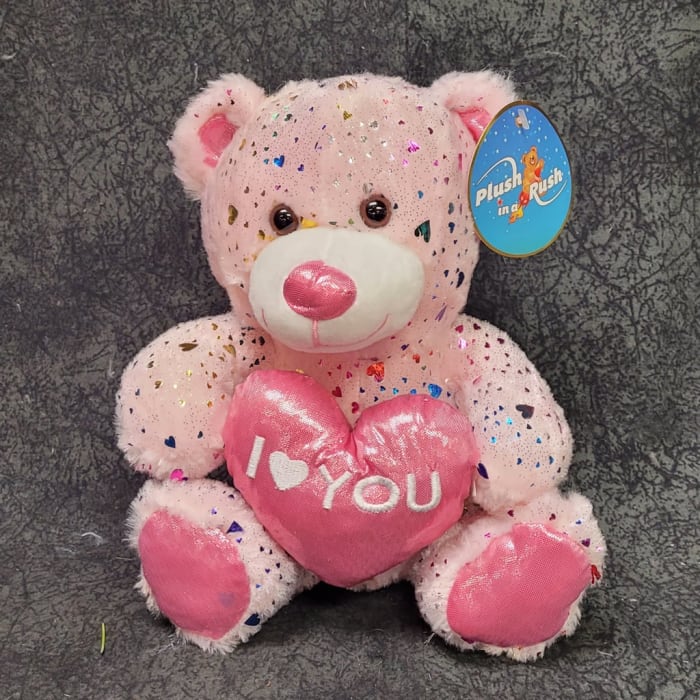 GAPV3126PK - HEART CONFETTI BEAR PINK