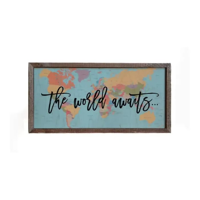 12x6 The World Awaits Sign
