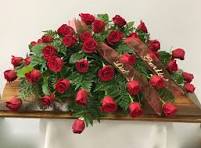 Red Rose Casket Spray