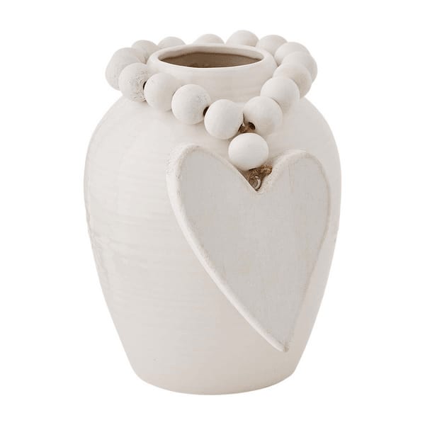 Stoneware Beaded Vase