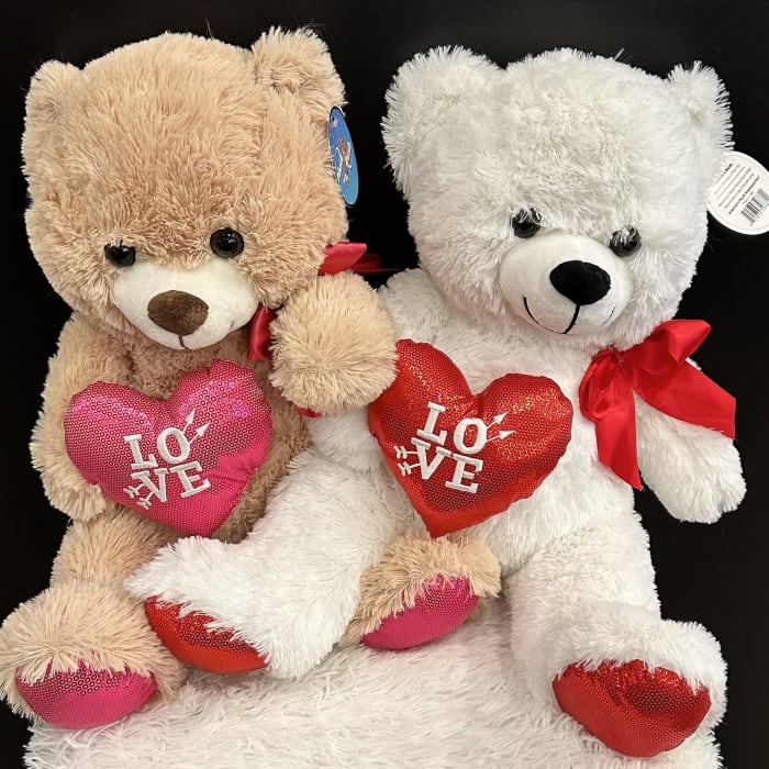 Cupid Heart Bear (Love) White or Cream