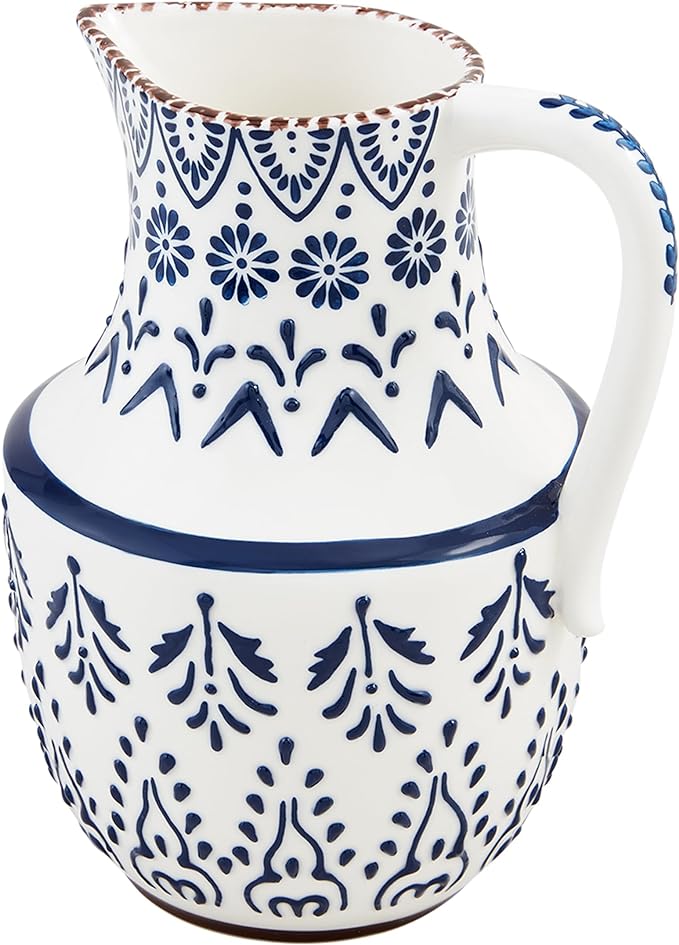 Blue Painted Pitcher