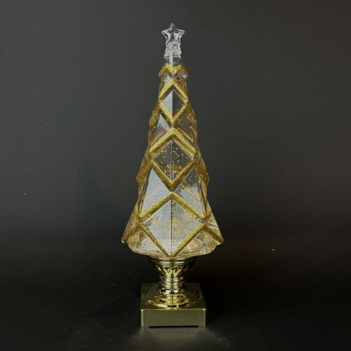 Geometric Lighted Tree 14" H