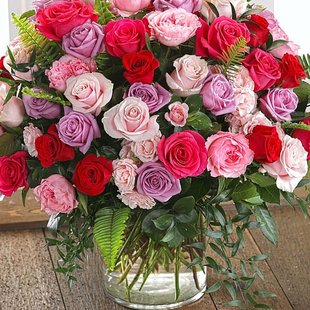 100 Luxury Roses Mixed Colors