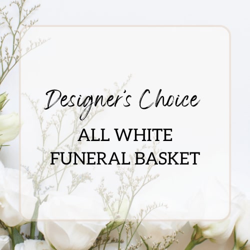 Funeral Basket Designer's Choice All White